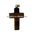 Tiger eye Gemstone Cross Pendant